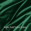 NICETOWN Black Velvet Blackout Curtains 96 inch Long 2 Panels(Green Series – Emerald Green)