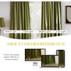 NICETOWN Black Velvet Blackout Curtains 96 inch Long 2 Panels(Green Series – Moss Green)