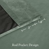 NICETOWN Black Velvet Blackout Curtains 96 inch Long 2 Panels(Green Series – Seafoam Green)