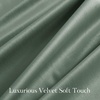 NICETOWN Black Velvet Blackout Curtains 96 inch Long 2 Panels(Green Series – Seafoam Green)