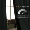 NICETOWN Black Velvet Blackout Curtains 96 inch Long 2 Panels(Green Series – Seafoam Green)
