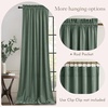 NICETOWN Black Velvet Blackout Curtains 96 inch Long 2 Panels(Green Series – Seafoam Green)
