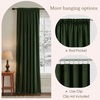 NICETOWN Black Velvet Blackout Curtains 96 inch Long 2 Panels(Green Series – Single Rod Pocket – Dark Green)