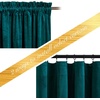 NICETOWN Black Velvet Blackout Curtains 96 inch Long 2 Panels(Green Series – Teal)