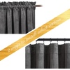 NICETOWN Black Velvet Blackout Curtains 96 inch Long 2 Panels(Grey Series – Grey)