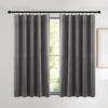 NICETOWN Black Velvet Blackout Curtains 96 inch Long 2 Panels(Grey Series – Grey)