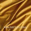 NICETOWN Black Velvet Blackout Curtains 96 inch Long 2 Panels(Mustard Gold)