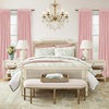 NICETOWN Black Velvet Blackout Curtains 96 inch Long 2 Panels(Pink Series – Baby Pink)