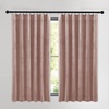 NICETOWN Black Velvet Blackout Curtains 96 inch Long 2 Panels(Pink Series – Dusty Pink)