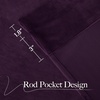 NICETOWN Black Velvet Blackout Curtains 96 inch Long 2 Panels(Purple Series – Dark Purple)