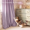 NICETOWN Black Velvet Blackout Curtains 96 inch Long 2 Panels(Purple Series – Lilac Purple)
