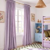 NICETOWN Black Velvet Blackout Curtains 96 inch Long 2 Panels(Purple Series – Lilac Purple)