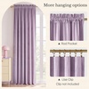 NICETOWN Black Velvet Blackout Curtains 96 inch Long 2 Panels(Purple Series – Lilac Purple)