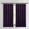 NICETOWN Black Velvet Blackout Curtains 96 inch Long 2 Panels(Purple Series – Purple)