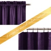 NICETOWN Black Velvet Blackout Curtains 96 inch Long 2 Panels(Purple Series – Purple)