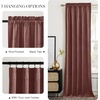 NICETOWN Black Velvet Blackout Curtains 96 inch Long 2 Panels(Purple Series – Wild Rose)