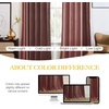 NICETOWN Black Velvet Blackout Curtains 96 inch Long 2 Panels(Purple Series – Wild Rose)