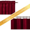 NICETOWN Black Velvet Blackout Curtains 96 inch Long 2 Panels(Red Series – Red)