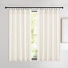NICETOWN Black Velvet Blackout Curtains 96 inch Long 2 Panels(White Series – Ivory White)