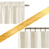 NICETOWN Black Velvet Blackout Curtains 96 inch Long 2 Panels(White Series – Ivory White)