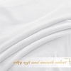 NICETOWN Black Velvet Blackout Curtains 96 inch Long 2 Panels(White Series – Pure White)