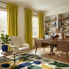 NICETOWN Black Velvet Blackout Curtains 96 inch Long 2 Panels(Yellow & Green Series – Chartreuse Yellow)