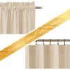 NICETOWN Black Velvet Blackout Curtains 96 inch Long 2 Panels(Yellow Series – Beige)