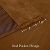 NICETOWN Black Velvet Blackout Curtains 96 inch Long 2 Panels(Yellow Series – Bronze)