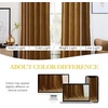 NICETOWN Black Velvet Blackout Curtains 96 inch Long 2 Panels(Yellow Series – Gold Brown)