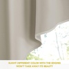 NICETOWN Blackout Window Treatment Pole Pocket Kitchen Tier Curtains- Tailored Scalloped Valance/Swags for Living Room (One Pair, 36 Wide by 63-inches Long Each Panel, Grey)(Natural)