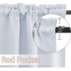 NICETOWN Blackout Window Treatment Pole Pocket Kitchen Tier Curtains- Tailored Scalloped Valance/Swags for Living Room (One Pair, 36 Wide by 63-inches Long Each Panel, Grey)(Greyish White)