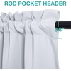 NICETOWN Blackout Window Treatment Pole Pocket Kitchen Tier Curtains- Tailored Scalloped Valance/Swags for Living Room (One Pair, 36 Wide by 63-inches Long Each Panel, Grey)(Pom Pom-greyish White)