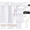 NICETOWN Blackout Window Treatment Pole Pocket Kitchen Tier Curtains- Tailored Scalloped Valance/Swags for Living Room (One Pair, 36 Wide by 63-inches Long Each Panel, Grey)(Pure White)