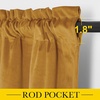 NICETOWN Blackout Window Treatment Pole Pocket Kitchen Tier Curtains- Tailored Scalloped Valance/Swags for Living Room (One Pair, 36 Wide by 63-inches Long Each Panel, Grey)(Velvet Gold Brown)