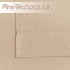 NICETOWN Blackout Window Treatment Pole Pocket Kitchen Tier Curtains- Tailored Scalloped Valance/Swags for Living Room (One Pair, 36 Wide by 63-inches Long Each Panel, Grey)(Biscotti Beige)