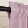 NICETOWN Blackout Window Treatment Pole Pocket Kitchen Tier Curtains- Tailored Scalloped Valance/Swags for Living Room (One Pair, 36 Wide by 63-inches Long Each Panel, Grey)(Pink)