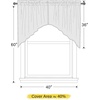 NICETOWN Blackout Window Treatment Pole Pocket Kitchen Tier Curtains- Tailored Scalloped Valance/Swags for Living Room (One Pair, 36 Wide by 63-inches Long Each Panel, Grey)(Sea Teal)