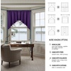 NICETOWN Blackout Window Treatment Pole Pocket Kitchen Tier Curtains- Tailored Scalloped Valance/Swags for Living Room (One Pair, 36 Wide by 63-inches Long Each Panel, Grey)(Royal Purple)