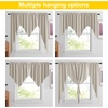NICETOWN Blackout Window Treatment Pole Pocket Kitchen Tier Curtains- Tailored Scalloped Valance/Swags for Living Room (One Pair, 36 Wide by 63-inches Long Each Panel, Grey)(Natural)