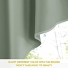 NICETOWN Blackout Window Treatment Pole Pocket Kitchen Tier Curtains- Tailored Scalloped Valance/Swags for Living Room (One Pair, 36 Wide by 63-inches Long Each Panel, Grey)(Greyish Green)