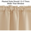 NICETOWN Blackout Window Treatment Pole Pocket Kitchen Tier Curtains- Tailored Scalloped Valance/Swags for Living Room (One Pair, 36 Wide by 63-inches Long Each Panel, Grey)(Biscotti Beige)