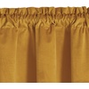NICETOWN Blackout Window Treatment Pole Pocket Kitchen Tier Curtains- Tailored Scalloped Valance/Swags for Living Room (One Pair, 36 Wide by 63-inches Long Each Panel, Grey)(Velvet Gold Brown)