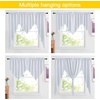 NICETOWN Blackout Window Treatment Pole Pocket Kitchen Tier Curtains- Tailored Scalloped Valance/Swags for Living Room (One Pair, 36 Wide by 63-inches Long Each Panel, Grey)(Pom Pom-greyish White)