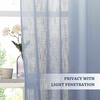 NICETOWN Colorful Curtains, Rainbow Ombre Sheer Curtains for Bedroom Girls Room Decor Ombre Pattern Window Short Sheer Curtains for Girly Nursery Kids Daughter Room (55 x 63 Inch Length, Set of 2)(Stone Blue)