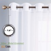 NICETOWN Colorful Curtains, Rainbow Ombre Sheer Curtains for Bedroom Girls Room Decor Ombre Pattern Window Short Sheer Curtains for Girly Nursery Kids Daughter Room (55 x 63 Inch Length, Set of 2)(White)