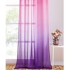 NICETOWN Colorful Curtains, Rainbow Ombre Sheer Curtains for Bedroom Girls Room Decor Ombre Pattern Window Short Sheer Curtains for Girly Nursery Kids Daughter Room (55 x 63 Inch Length, Set of 2)(Pink & Purple)
