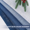 NICETOWN Colorful Curtains, Rainbow Ombre Sheer Curtains for Bedroom Girls Room Decor Ombre Pattern Window Short Sheer Curtains for Girly Nursery Kids Daughter Room (55 x 63 Inch Length, Set of 2)(Navy Blue)