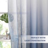 NICETOWN Colorful Curtains, Rainbow Ombre Sheer Curtains for Bedroom Girls Room Decor Ombre Pattern Window Short Sheer Curtains for Girly Nursery Kids Daughter Room (55 x 63 Inch Length, Set of 2)(Navy Blue)