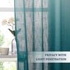 NICETOWN Colorful Curtains, Rainbow Ombre Sheer Curtains for Bedroom Girls Room Decor Ombre Pattern Window Short Sheer Curtains for Girly Nursery Kids Daughter Room (55 x 63 Inch Length, Set of 2)(Teal)