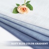NICETOWN Colorful Curtains, Rainbow Ombre Sheer Curtains for Bedroom Girls Room Decor Ombre Pattern Window Short Sheer Curtains for Girly Nursery Kids Daughter Room (55 x 63 Inch Length, Set of 2)(Stone Blue)